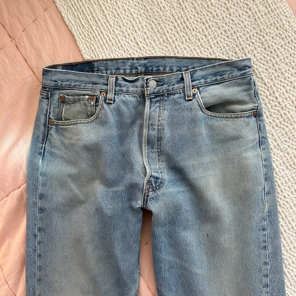 Vintage USA Made Levis 501 Denim Blue Jeans 36x34